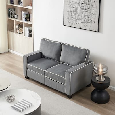 Living Room Corduroy Sofa Loveseat with Storage