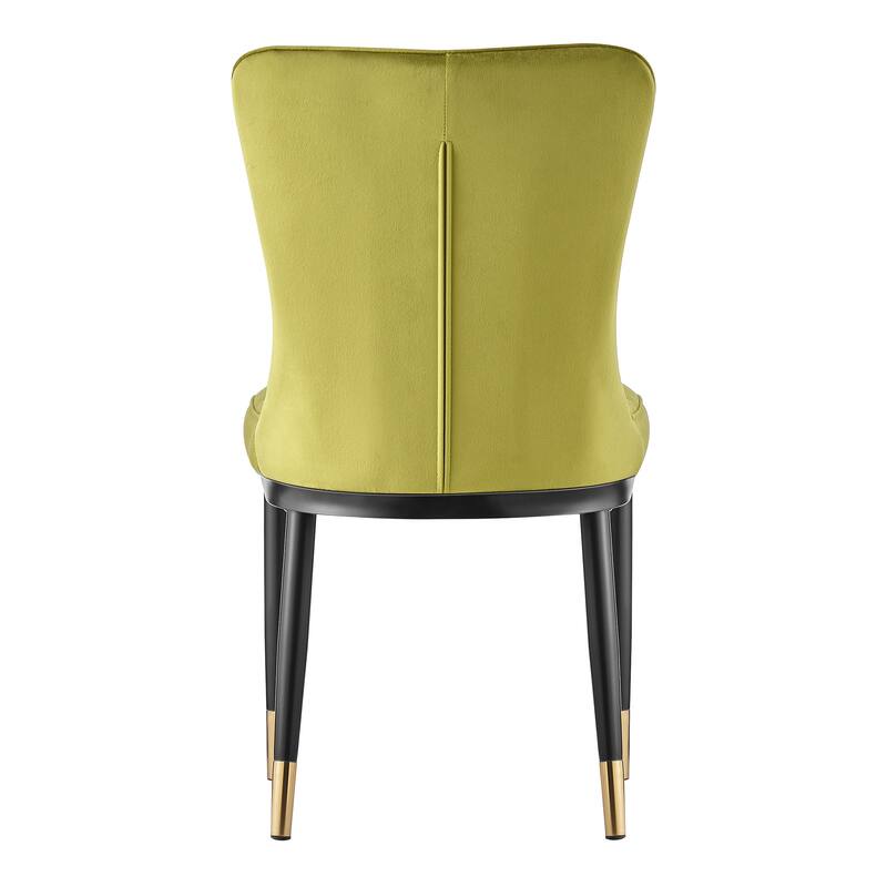 Velvet Upholstered Dining Chairs with Metal Legs, Set of 2/4 - 35.8"H x 18.9"W x 23.2"D