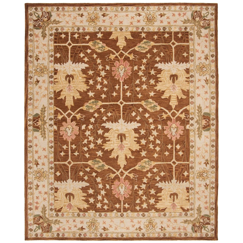 SAFAVIEH Handmade Anatolia Masami Traditional Oriental Hand-spun Wool Rug - 11' x 15' - Brown/Beige
