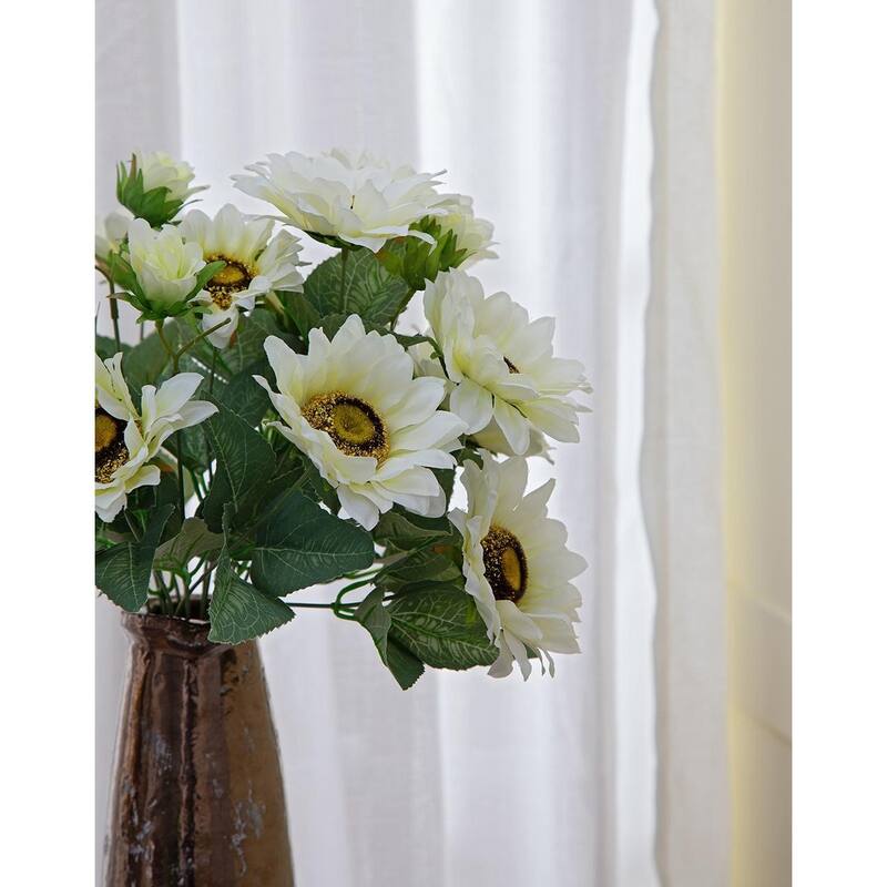 10.2 x 11 x 18.9"H Artificial Yellow Sunflower BushX9,4 Pack