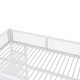 preview thumbnail 15 of 14, Full Size Metal Loft Bed with 4-Tier Shelves and Guardrail Storage , Modern Design, Spacious Workstation Below