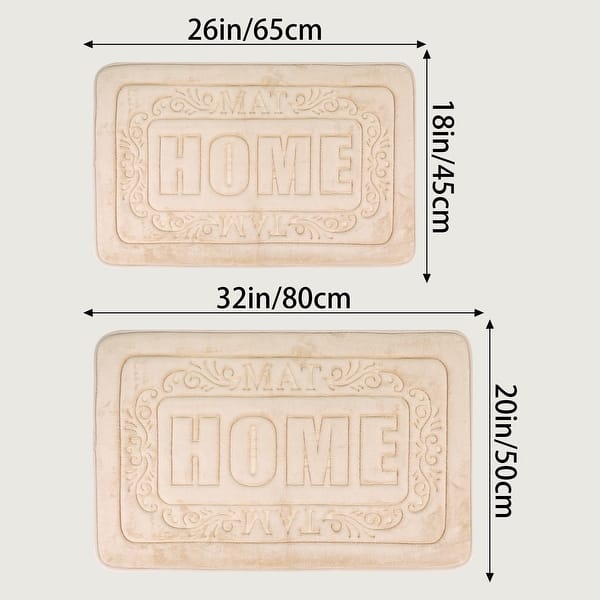 Memory Foam Bath Mat, Soft Non Slip and Absorbent Bathroom Rug, Comfortable, Thick Carpet for Floor, Tub and Shower