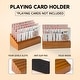 preview thumbnail 4 of 3, GSE™ Set of 2 Wooden Playing Card Holders, 6" Card Game Trays/Racks Organizer Set for Kids Seniors Adults