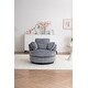 preview thumbnail 35 of 61, Oversized 360 Degreed Swivel Accent Chair Modern Soft Plush Corduroy Round Barrel Chair for Living Room Bedroom with Pillows