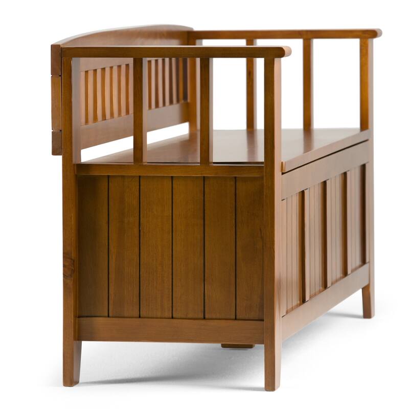 WYNDENHALL Normandy Solid Wood 48-inch Entryway Storage Bench