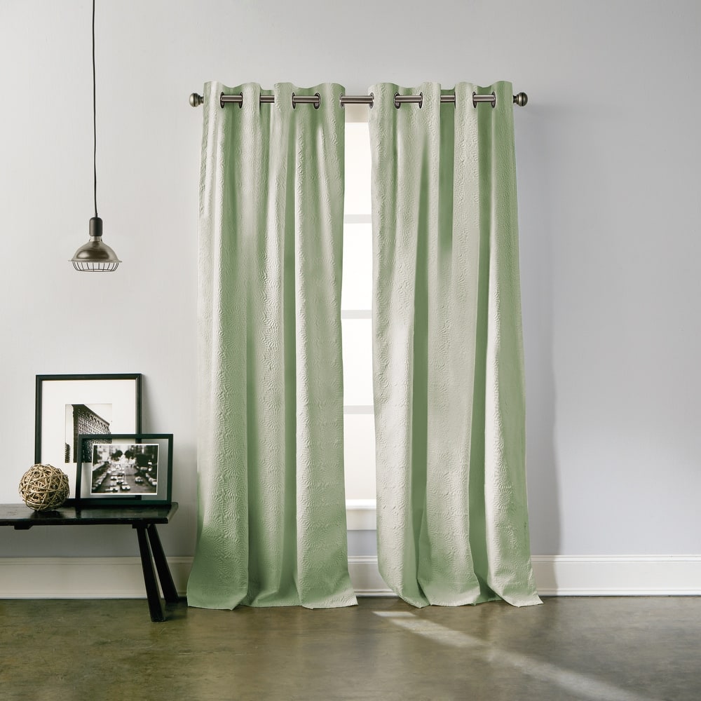 DKNY Chrysanthemum Floral Single Curtain Panel