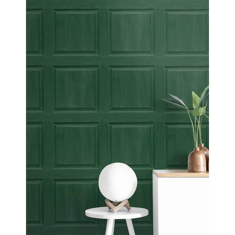 Arthouse Washed Faux Panel Peel and Stick Wallpaper