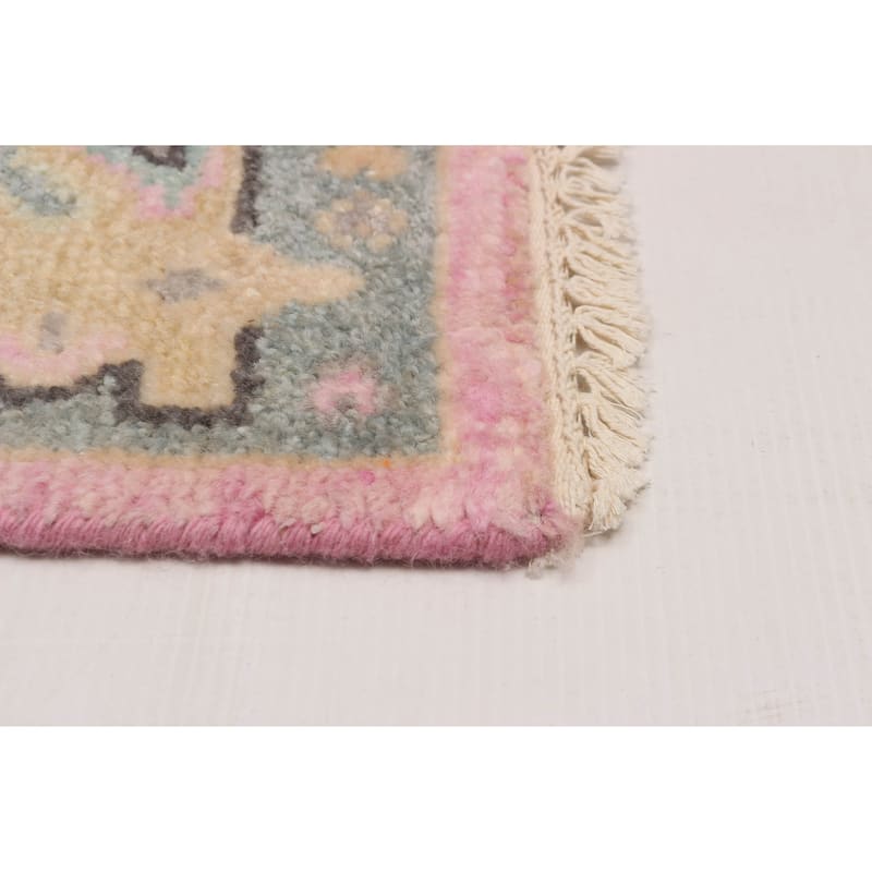 ECARPETGALLERY Hand-knotted Modern Oushak Violet Wool Rug - 2'6 x 9'10