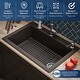 preview thumbnail 24 of 86, Karran Drop-In Quartz 33 in. 1-Hole Single Bowl Kitchen Sink Kit