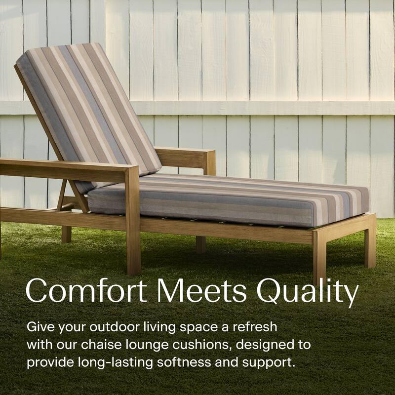 Textured Chaise Lounge Cushion - 22.5" wide x 70" long x 45" deep x 3.5" thick