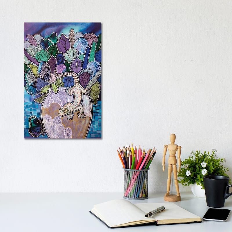 iCanvas "Blooming Gecko" by Lynnette Shelley Canvas Print - 12x8x0.75