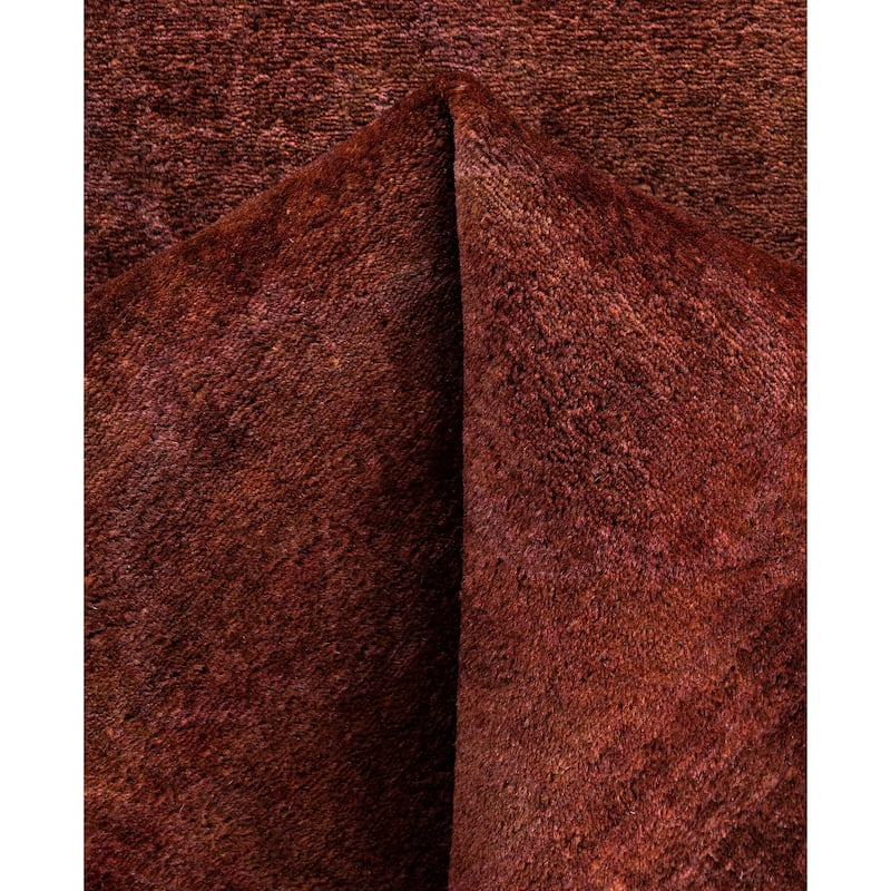Overdyed One-of-a-Kind Hand-Knotted Runner Rug - Pink - 2' 6" x 11' 10"