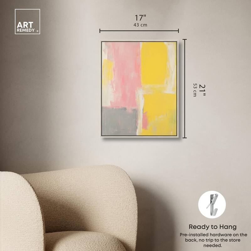 Blush and Sunshine Canvas by Art Remedy