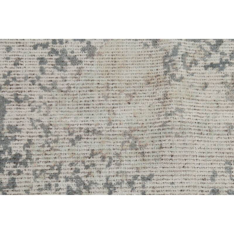 All-Over Abstract Indian Area Rug Hand-Knotted Wool Carpet - 8'0"x 11'5"