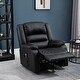 preview thumbnail 1 of 20, HOMCOM Vibrating Massage PU Leather Recliner Chair, Footrest with Remote Control and 8 Massaging Points