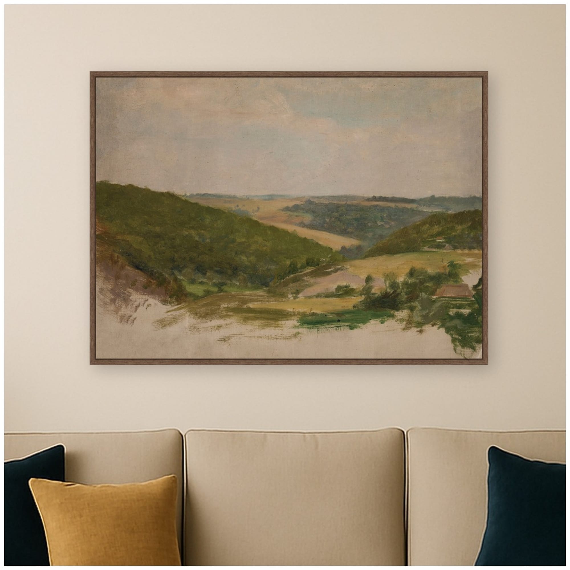 Kate and Laurel Study from Podolia Jan Ciaglinski by Nostalgia Prints Framed Canvas Wall Art Print