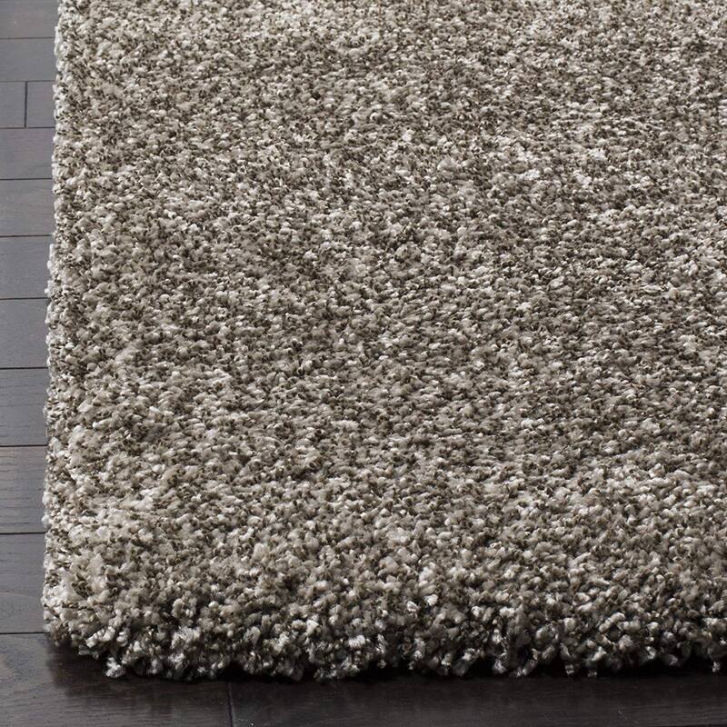 Asian Area Rug 8x10 - Grey Solid Shag Rug - Non-Shedding, Easy Care - Living Room, Bedroom Rug - 120 x 96