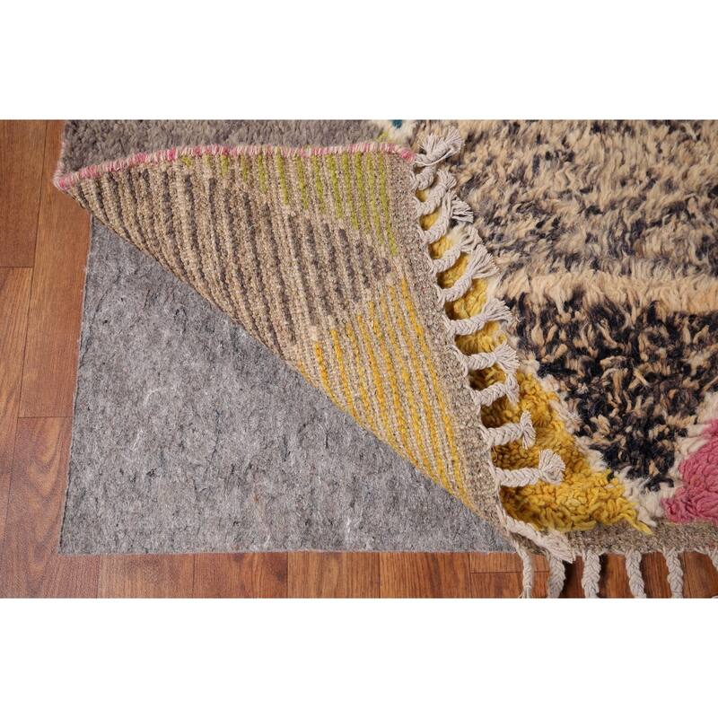 Colorful Trellis Moroccan Area Rug Handmade Wool Carpet - 6'0" x 9'3"
