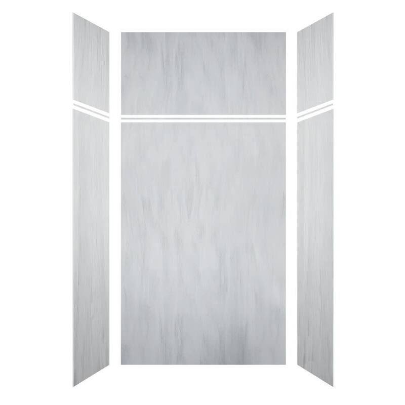 Transolid LWKX48367224 Lusso 96" H x 48" W x 36" D Three Wall Alcove