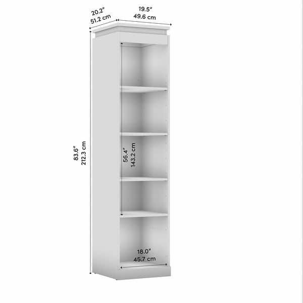 Orion 20W Narrow Storage Shelf for Bedroom by Bestar On Sale Bed
