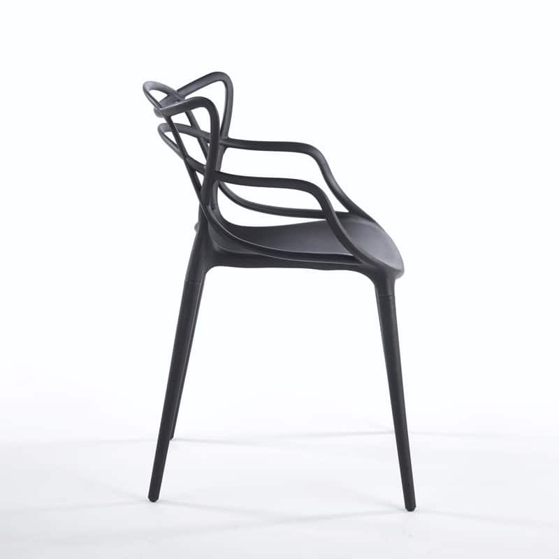 Modern Accent Chair with Clear Shell and Metal Legs, Versatile Dining or Desk Chair