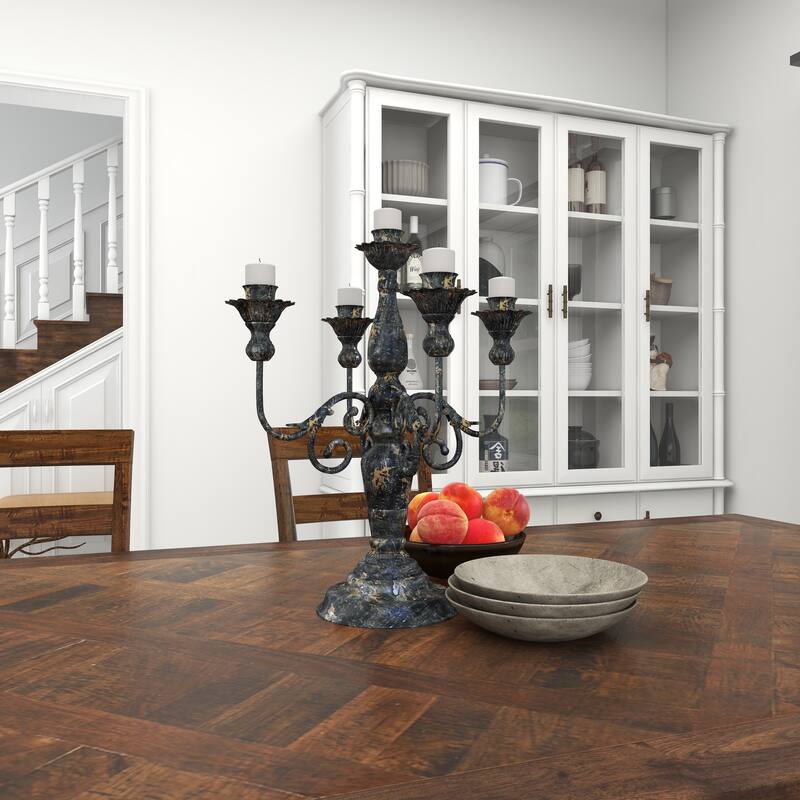 Metal Candelabra - Gray or White - Roche River Decor