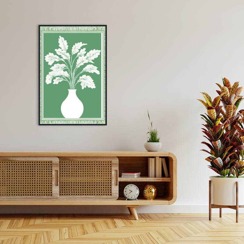 Vase Silhouette by Casa Cartissi Framed Canvas Wall Art Print