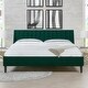 preview thumbnail 119 of 202, Aspen Mid-Century Modern Performance Fabric Low Profile Upholstered Platform Bed