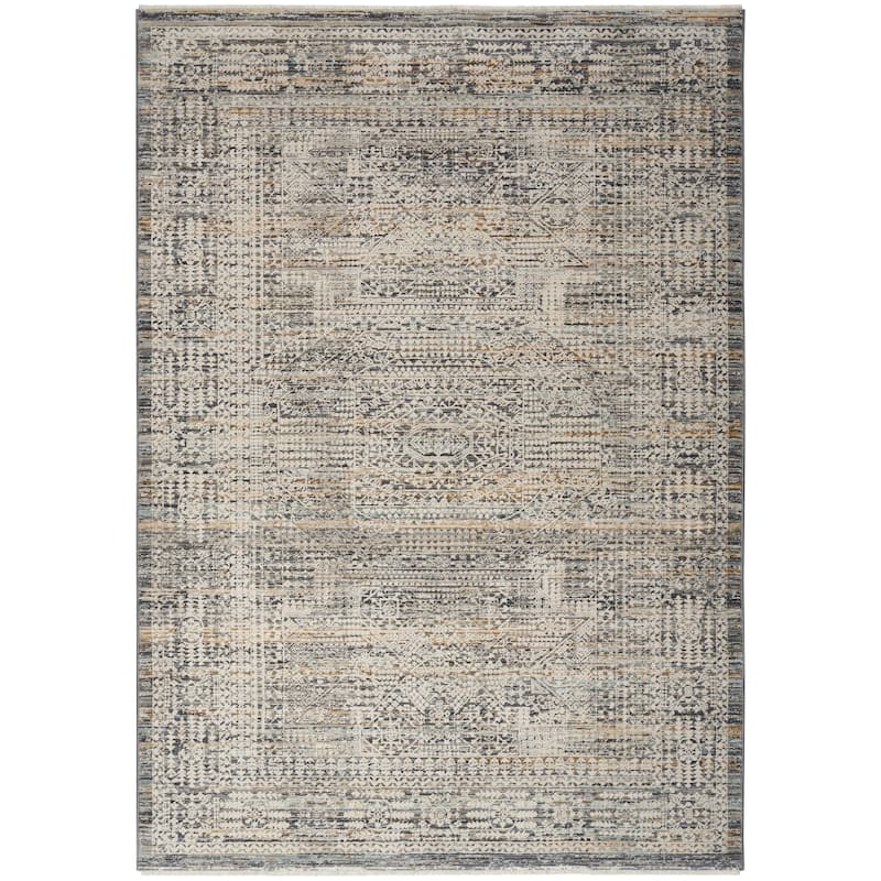 Nourison Nyle Indoor only Grey Geometric Area Rug