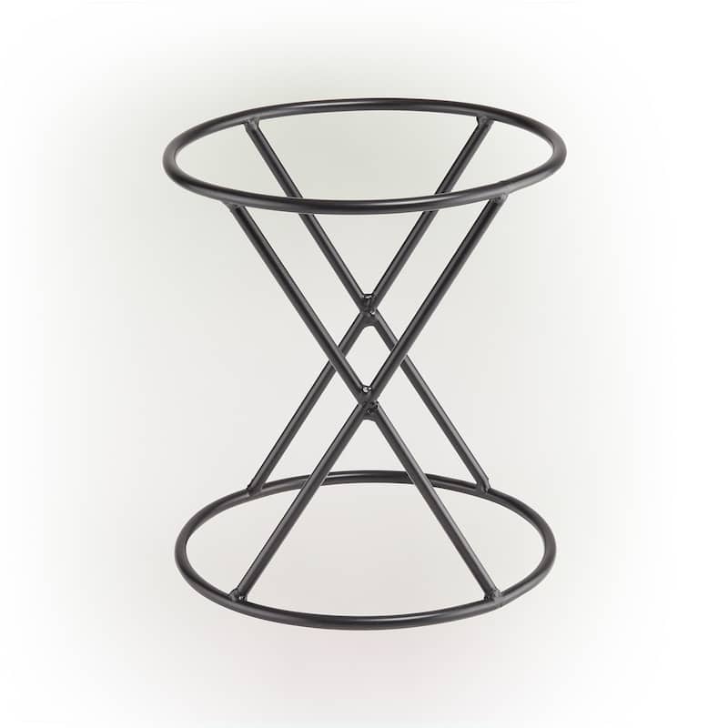 Alpine Corporation 11" Tall Indoor/Outdoor Metal Gazing Globe Display Stand