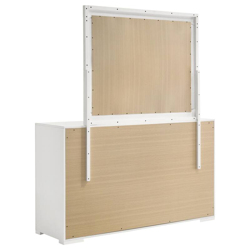 Ives 6-drawer Dresser and Mirror High Gloss