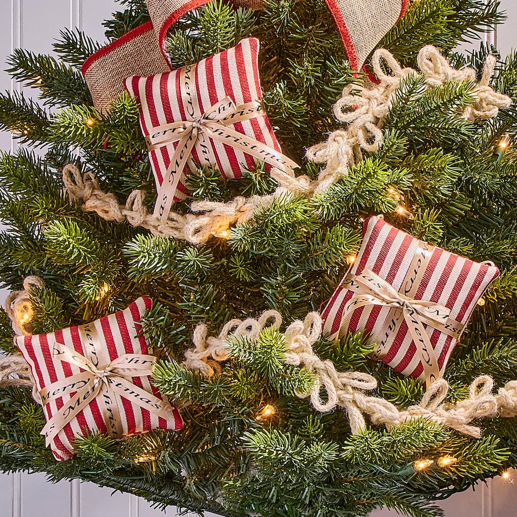 5" Fabric Pillow Ornament Set of 3
