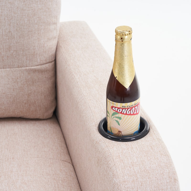Upholstered Armchair and Storage Ottoman Set for Stylish Comfort - 33.07"L x 30.71"W x 33.86"H