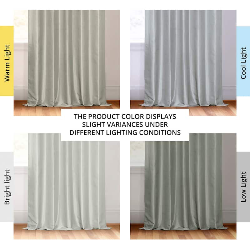 Exclusive Fabrics Textured Dupioni Faux Silk 84-inch Grommet Blackout Grommet Curtain (1 Panel) - 50 x 84