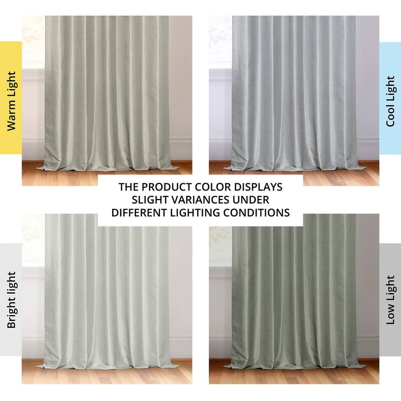 Exclusive Fabrics Textured Dupioni Faux Silk Blackout Grommet Curtain Panel