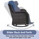 preview thumbnail 43 of 110, Pocassy 3-Piece Outdoor Swivel Bistro Set, Wicker Rocking Chairs