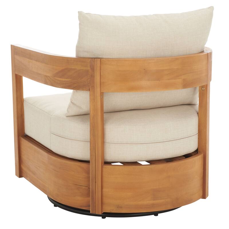 SAFAVIEH Outdoor Living Kento Swivel Chair - 27"W x 30"D x 24"H