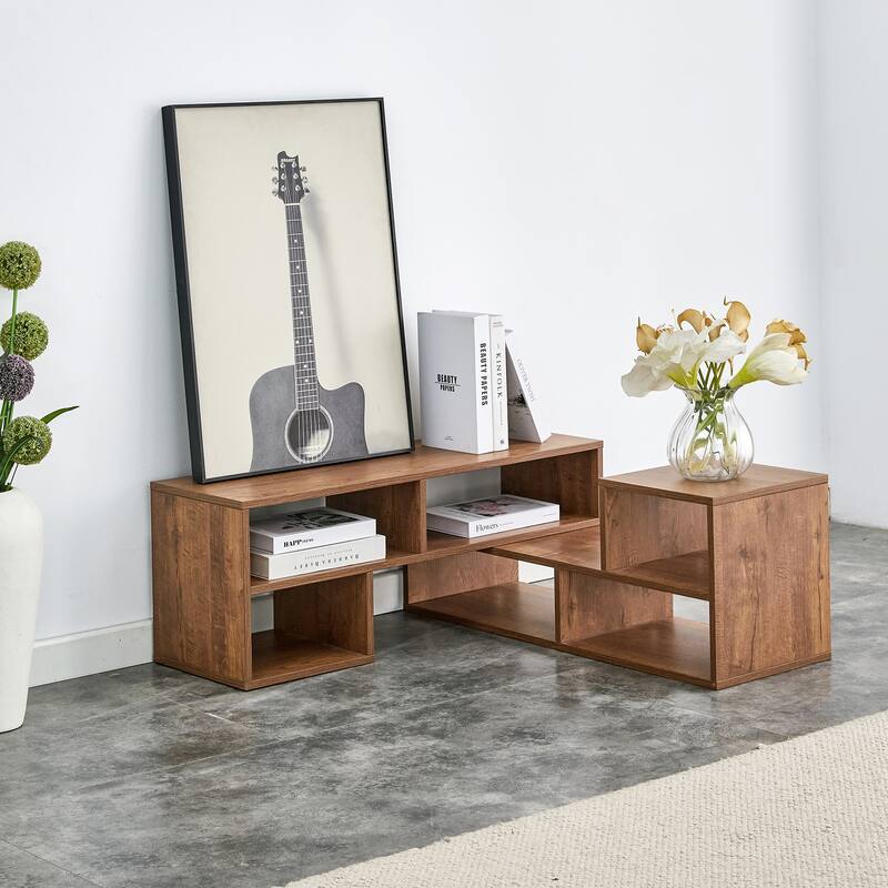 Entertainment Center Media Stand, Bookcase Shelf, TV Console Stand