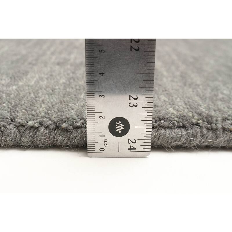 ECARPETGALLERY Hand Loomed Kashkuli Gabbeh Grey Wool Rug - 4'0 x 5'8