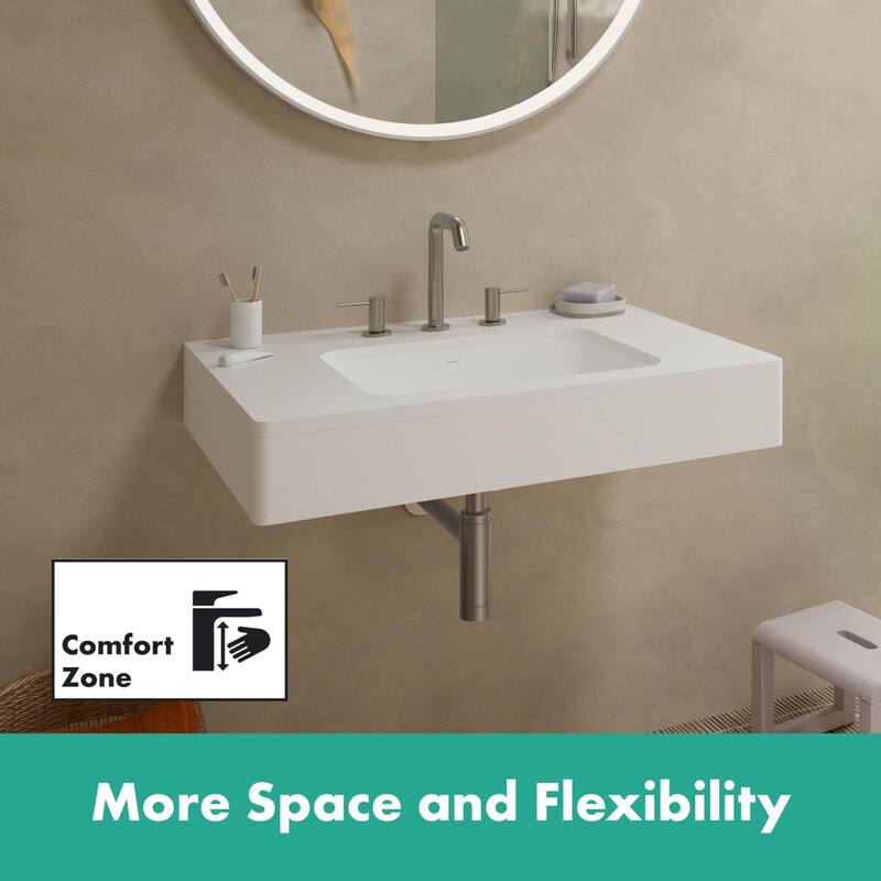 Hansgrohe 73332 Tecturis S 1.2 GPM Widespread Bathroom Faucet