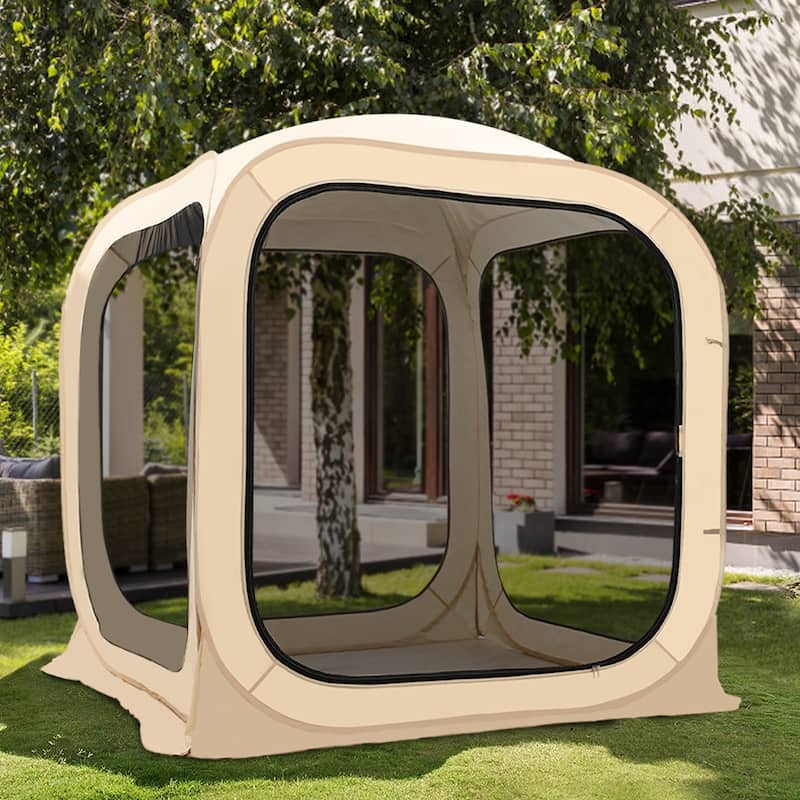 DoCred Instant Pop-Up Sports Mesh Tent, Outdoor Screen House Tent - 71"×71"×71"
