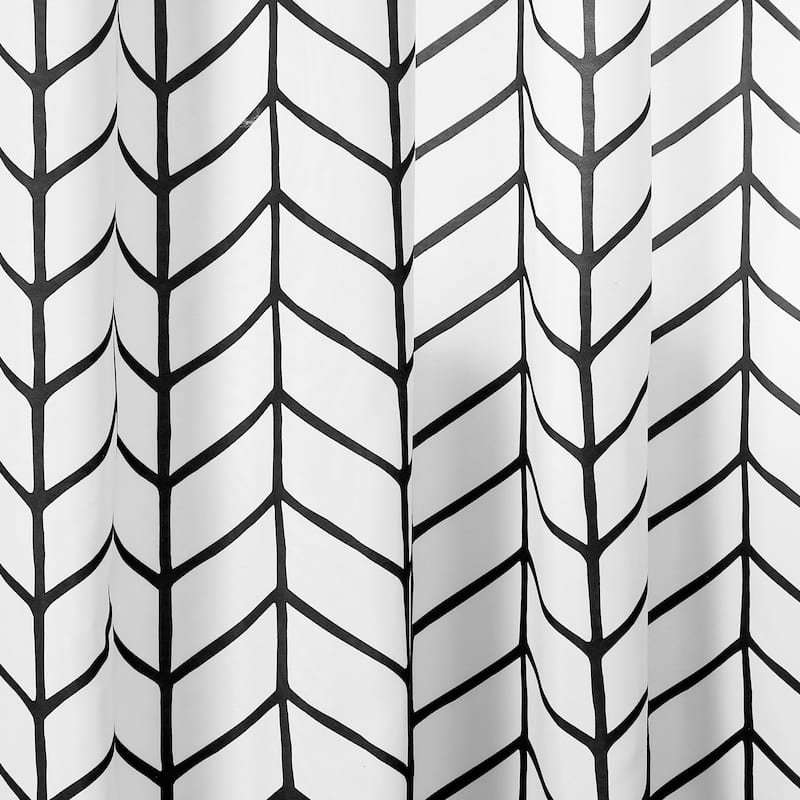 Lush Decor Calia Chevron Geo Window Curtain Panel Pair - 84" x 52"