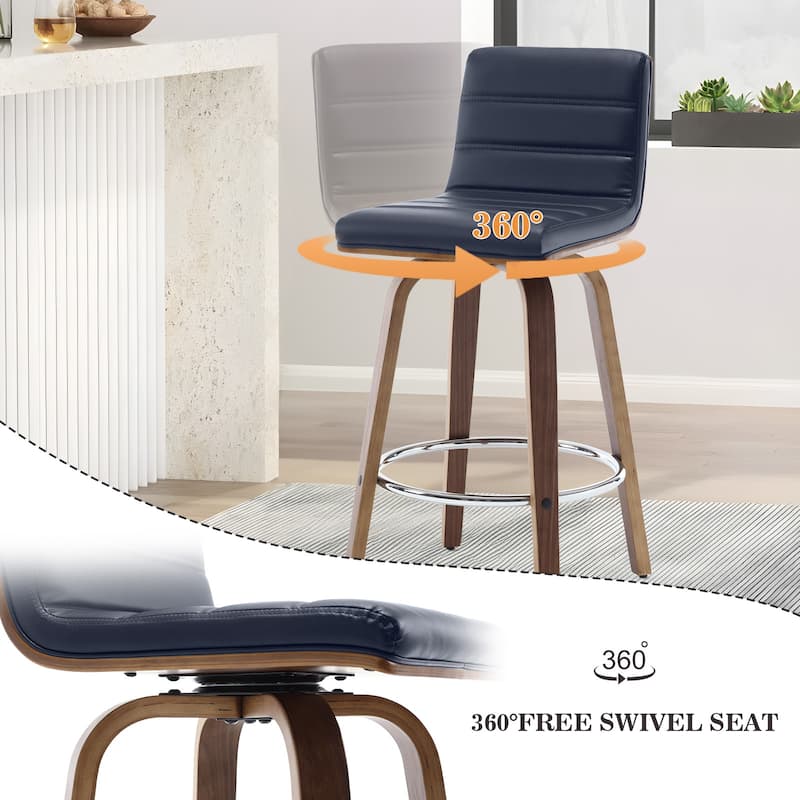 26"/29" Faux Leather Swivel Bar/Counter Stools, Set of 2/3