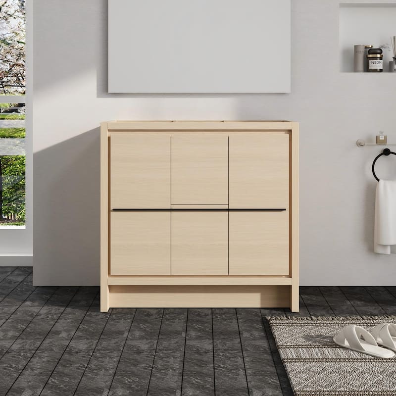 Malwee 24"/30"/36"/48"/60" Bathroom Vanity Without Sink, FreeStanding Vanity Cabinet with Soft Close Door and Drawer - 35.1"×18.0"×33.7"