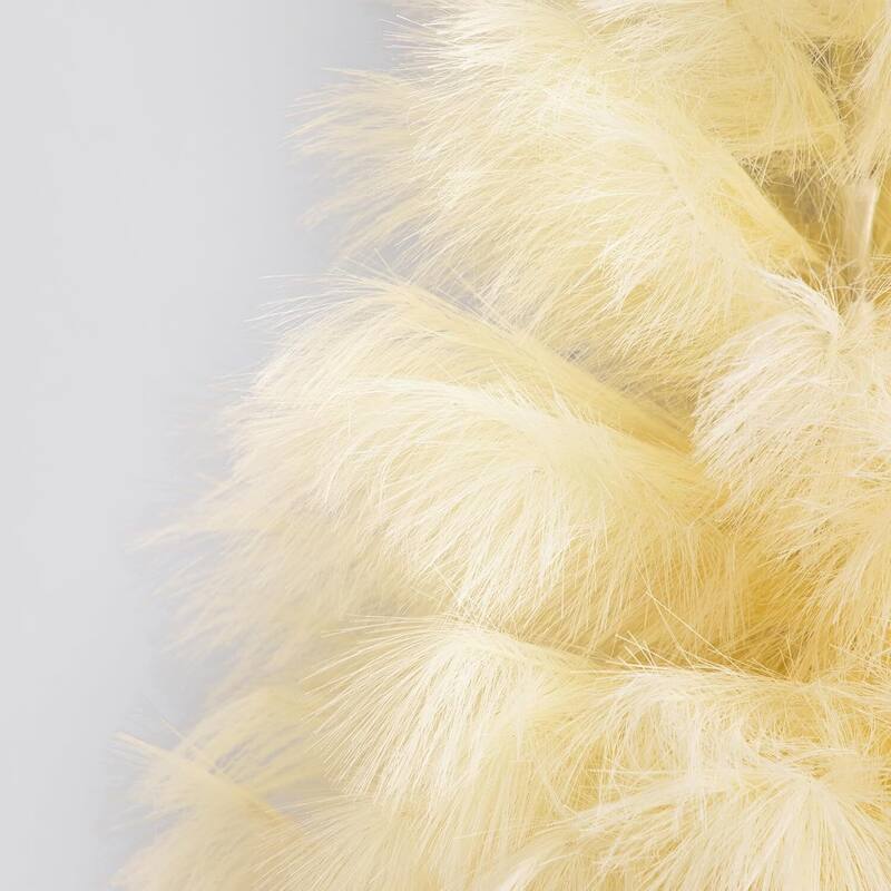 4ft. Artificial Off-White Pampas Grass Christmas Tree - Unique Festive Holiday X-Mas Accent