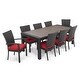 preview thumbnail 37 of 47, Deco 9 Piece Aluminum Outdoor Patio Dining Set