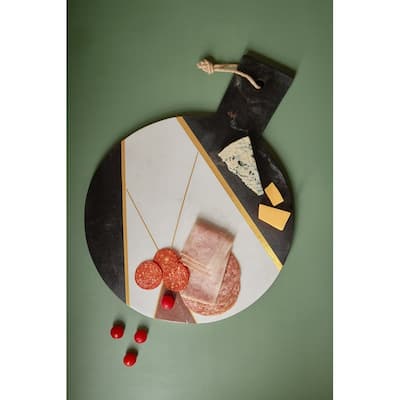 Sardinia Marble & Gold Cheese Board - Large