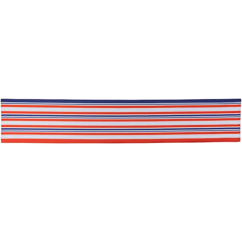 71" Red White and Blue Americana Striped Table Runner