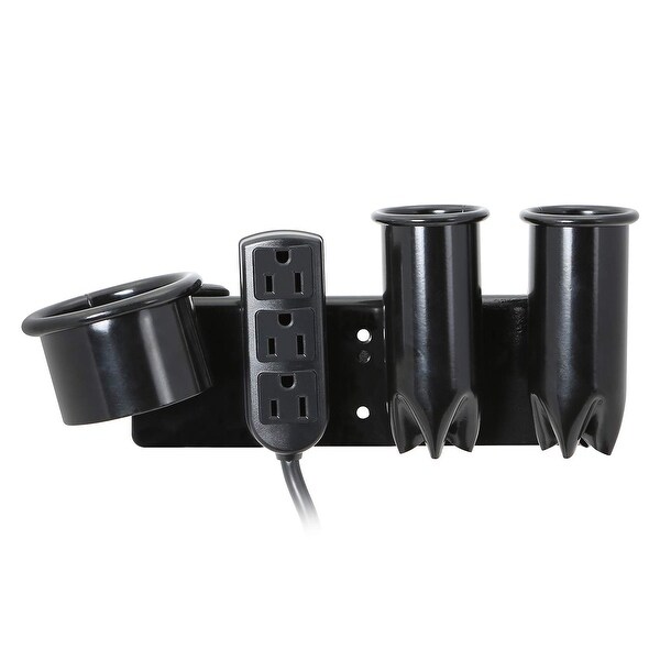 Curling Flat Iron & Blow Dryer Holder with Power and Table Clamp