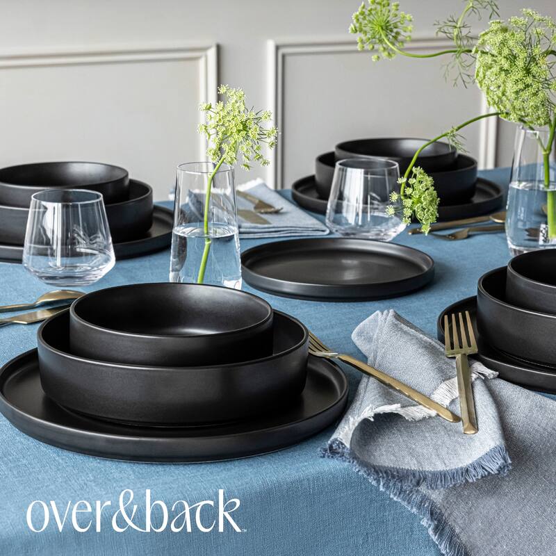 over&back Stackable Semi-Matte Stoneware Dinnerware